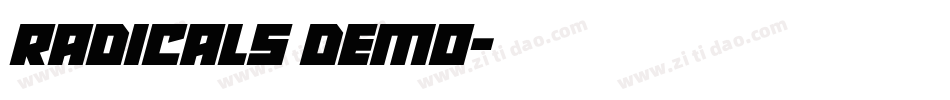 Radicals DEMO字体转换